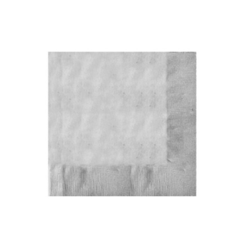 Amscan 2 Ply Lunch Napkins - Silver