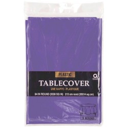 Amscan Round Plastic Tablecover - Purple