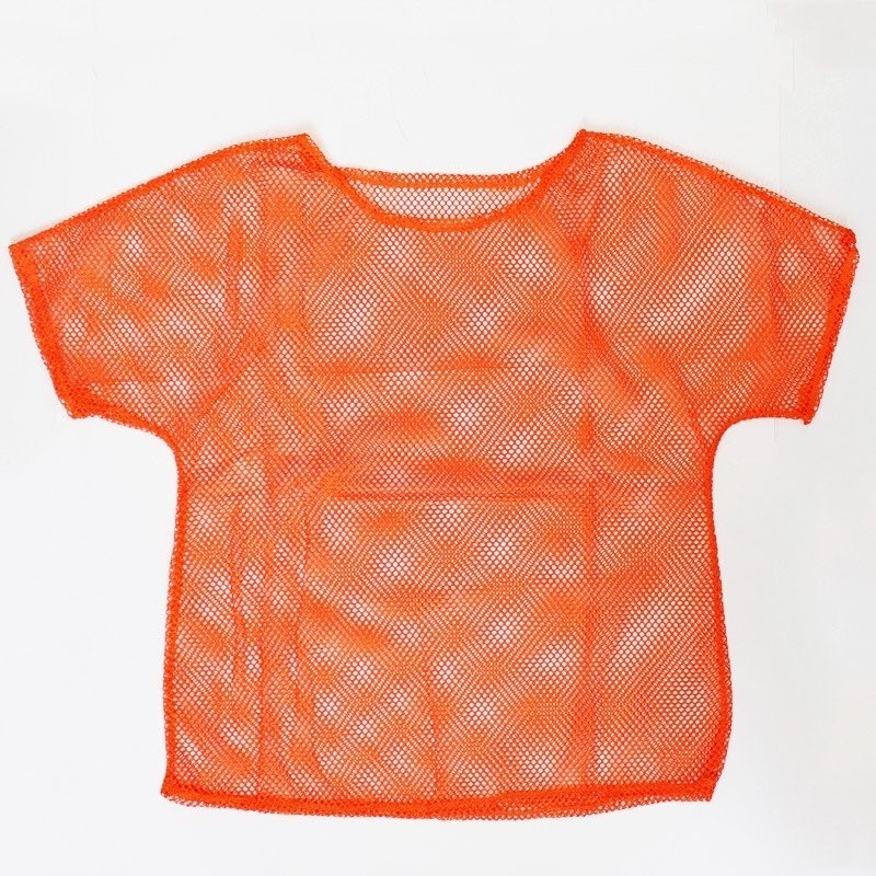 Ladies 80s Mesh Top In Neon Orange