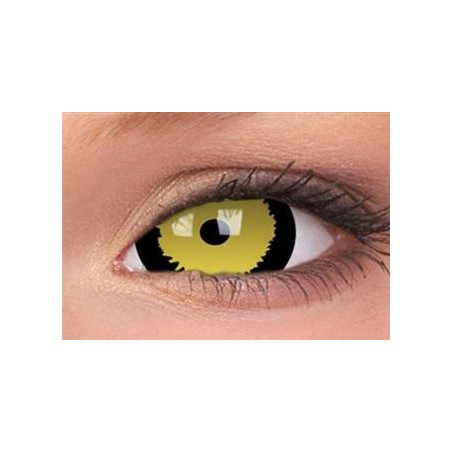 Tigera Yellow Black 17mm Mini Sclera Coloured Contact Lenses (1 Year)