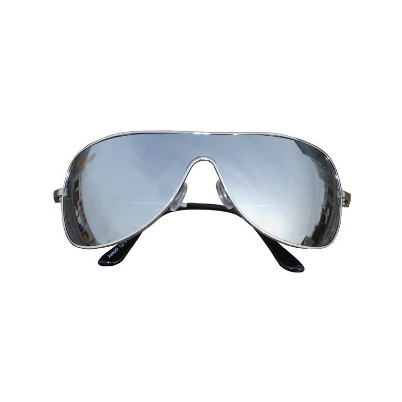 Silver Mirror Wrap Aviator Sunglasses Shades UV400 Protection a30087