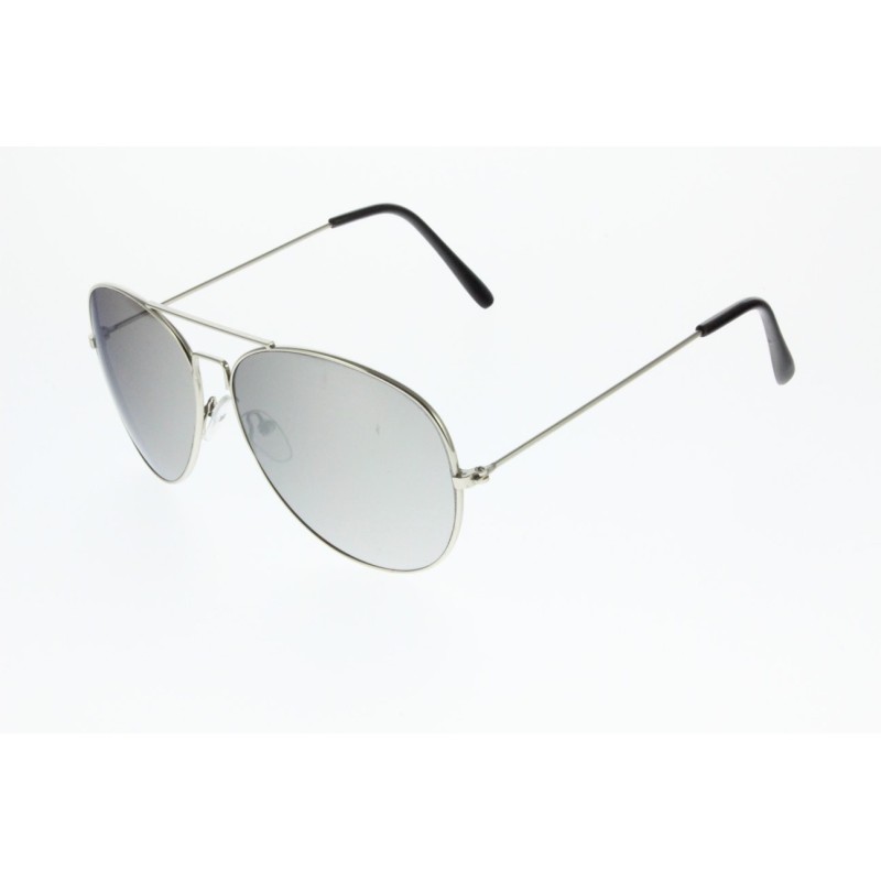 Unisex Silver Sunglasses With Metal Frame UV400 Protection a30063