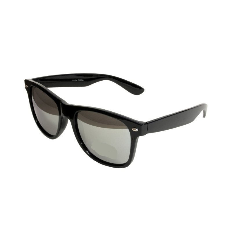 Unisex Silver Mirror Wayfarer Sunglasses With Black Frame UV400 Protection LD2843