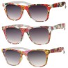 Wayfarer Style Sunglasses With Floral Design  UV400 Protection a40160