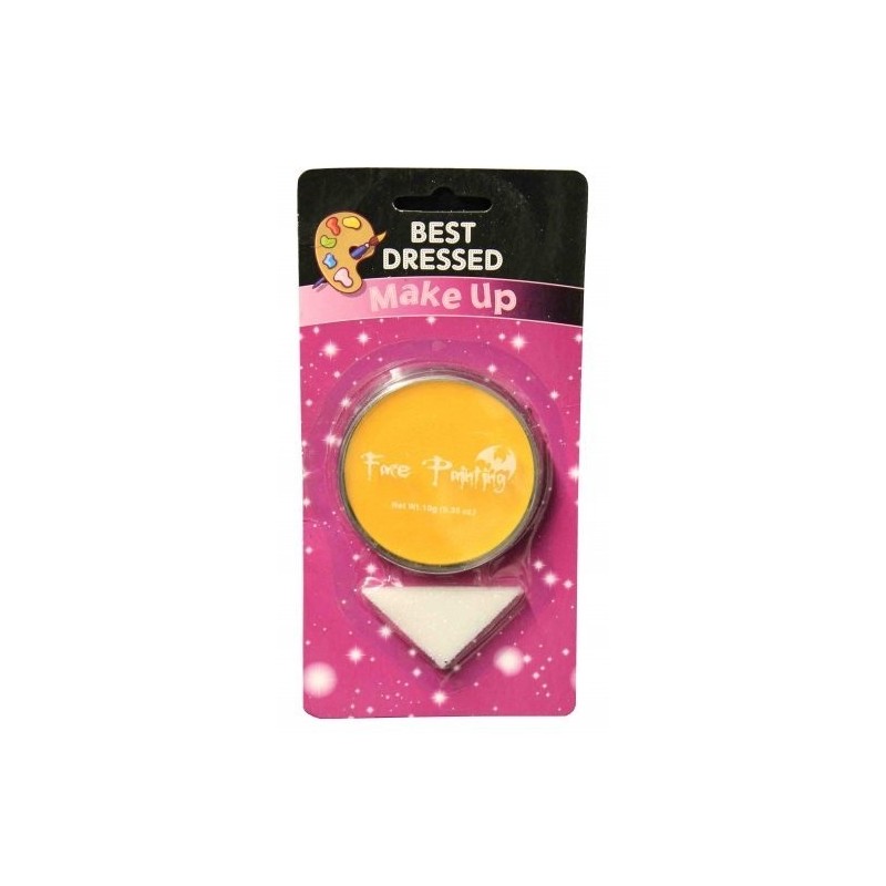 Yellow Fancy Dress Halloween Party Makeup Face Paint With Sponge