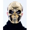 Gold Metal Look Skull Mask Ideal For Halloween