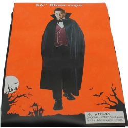 Adults 56\" Black Cape For Halloween Dracula Look  - 1