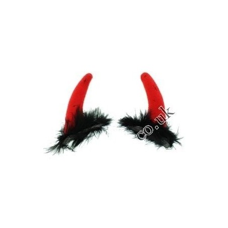 Small Devil Horns Hair Clips With Snap Clips