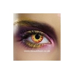 Yellow Red Crazy Flame Eyes Contact Lenses
