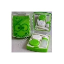 Green Froggy Designer Contact Lens Travel Kit With Mirr