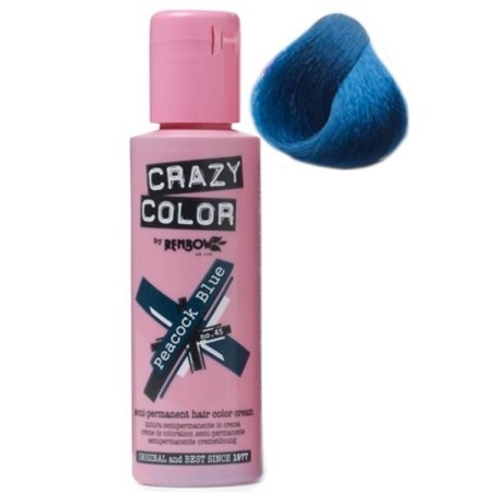 Crazy Colour Hair Dye Peacock Blue