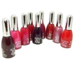 La Femme Set of 9 Nail Polish In Reds And Pinks Set Tray 6