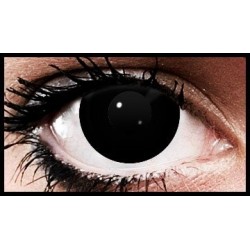 Black Block Halloween Coloured Contact Lenses