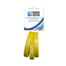 Rugby World Cup 2015 3PK Wristband - Yellow