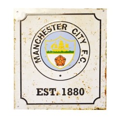 Manchester City Retro Logo Sign