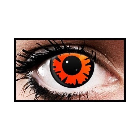 Orange Splat Crazy Coloured Contact Lenses (90 days)