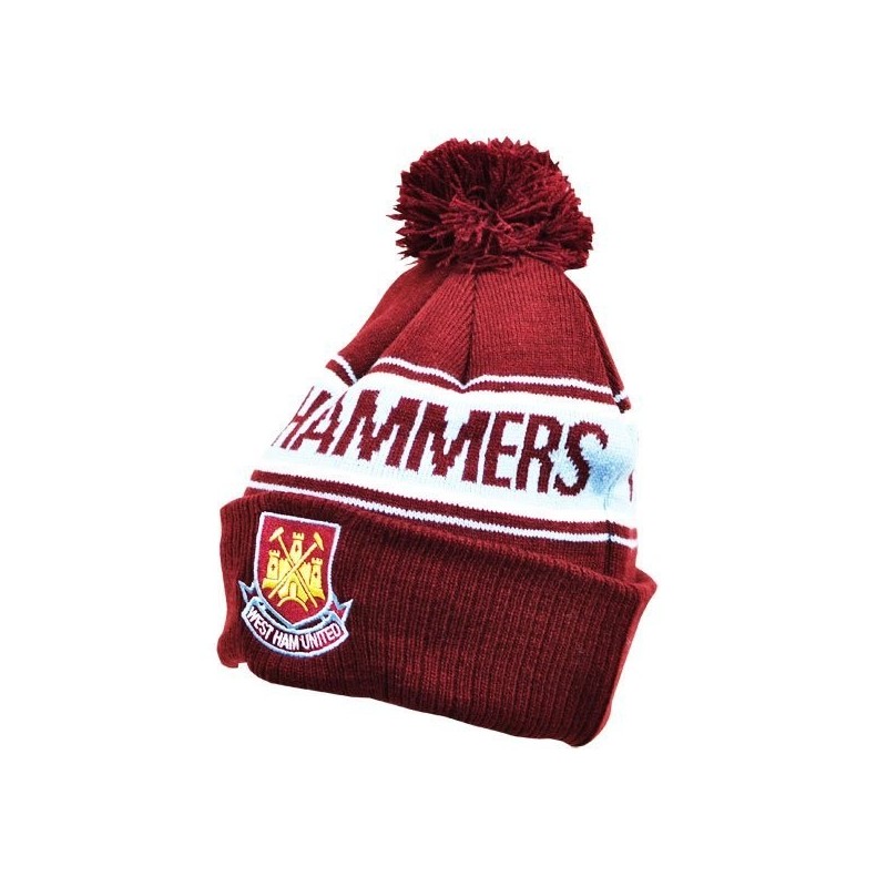 West Ham Text Cuff Knitted Hat