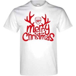 Arsenal Mens Merry Christmas T-Shirt - M