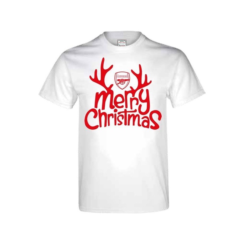 Arsenal Mens Merry Christmas T-Shirt - L