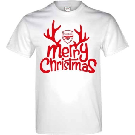 Arsenal Mens Merry Christmas T-Shirt - L