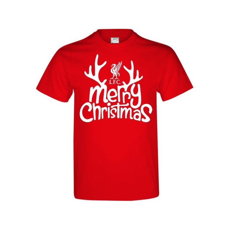 Liverpool Mens Merry Christmas T-Shirt - S