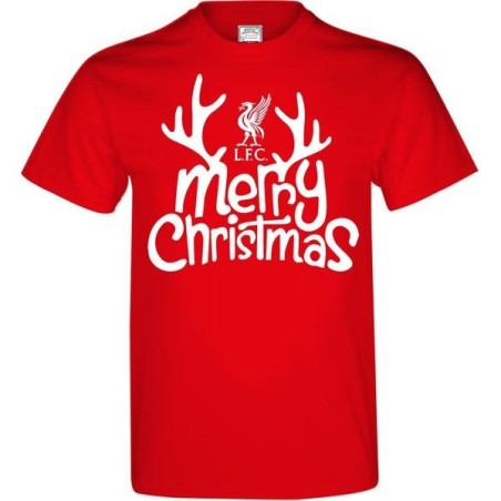 Liverpool Mens Merry Christmas T-Shirt - L