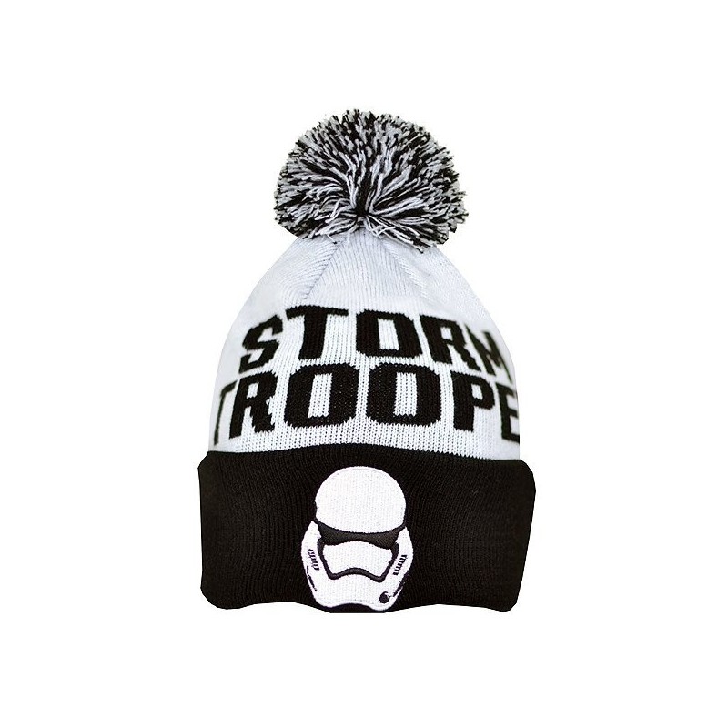 Star Wars Storm Trooper Bobble Cuff Knitted Hat - Adult