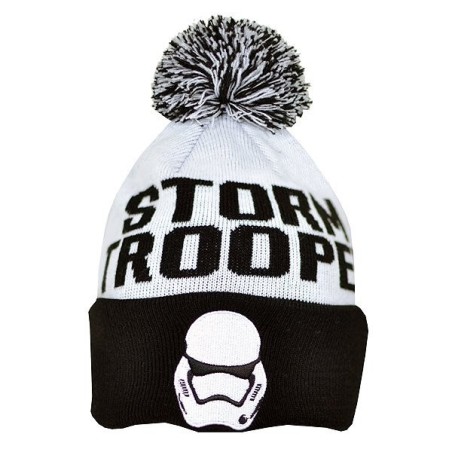 Star Wars Storm Trooper Bobble Cuff Knitted Hat - Adult