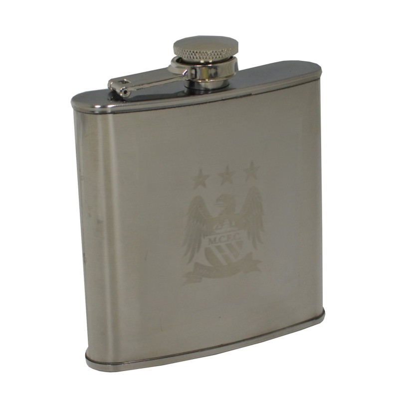 Manchester City Stainless Steel Hipflask