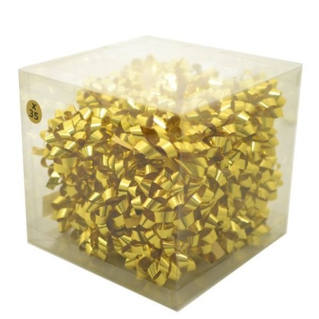 Midwest Ribbons Metallic Confetti Bows - Gold
