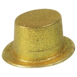 Henbrandt Glitter Adult Top Hat - Gold