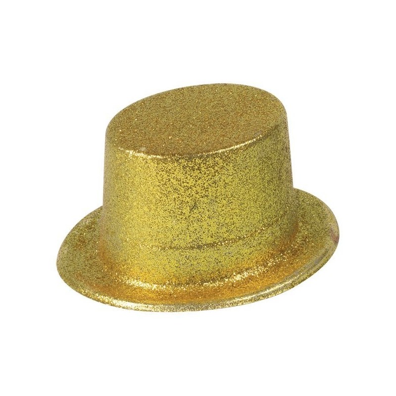 Henbrandt Glitter Adult Top Hat - Gold