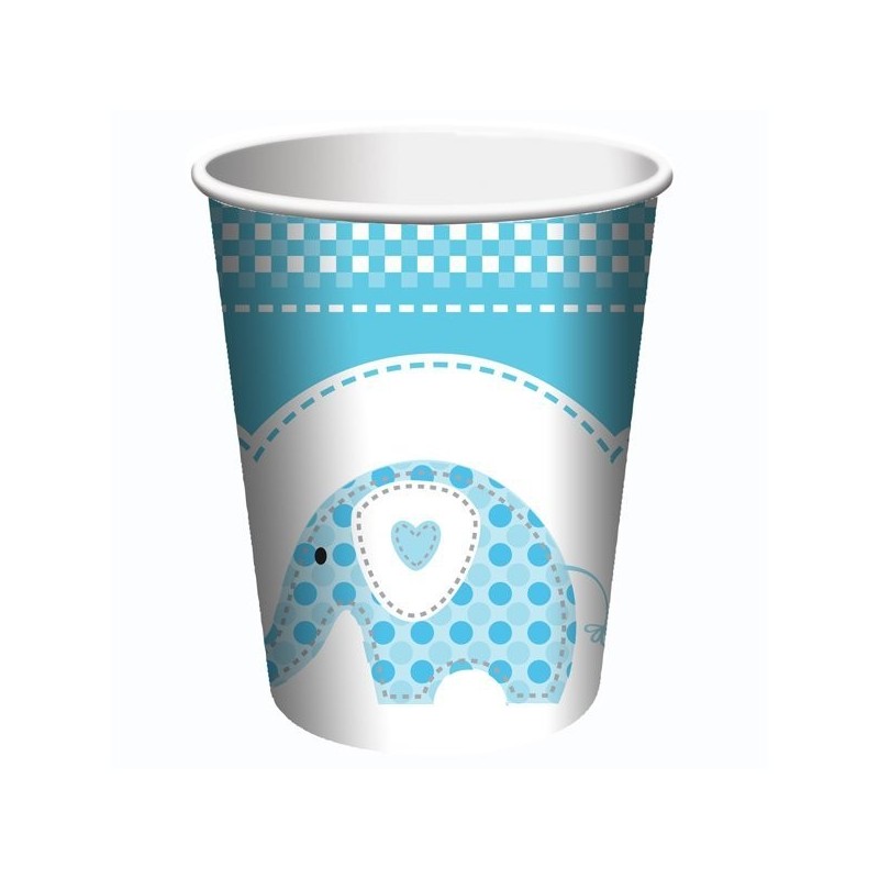 Creative Party Cups - Blue Sweet Baby Elephant