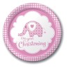 Creative Party Dinner Plates - Elephant Pink Christening