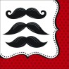 Creative Party Lunch Napkins - Moustache Madness