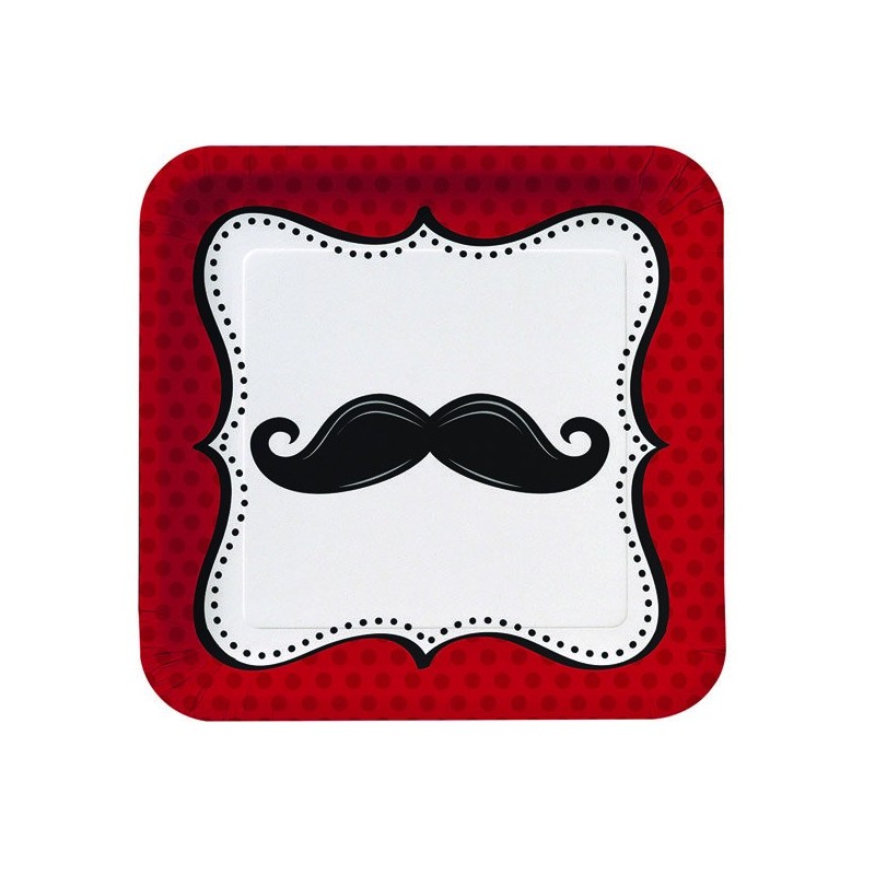 Creative Party Dinner Plates - Moustache Madness