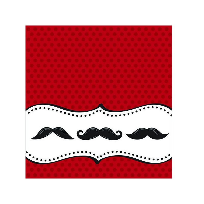 Creative Party Plastic Tablecover - Moustache Madness