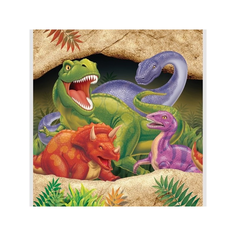 Creative Party Plastic Tablecover - Dino Blast