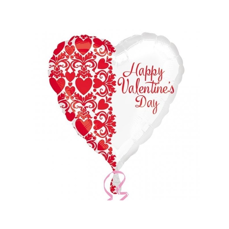 Anagram 18 Inch Foil Balloon - Red Heart Pattern