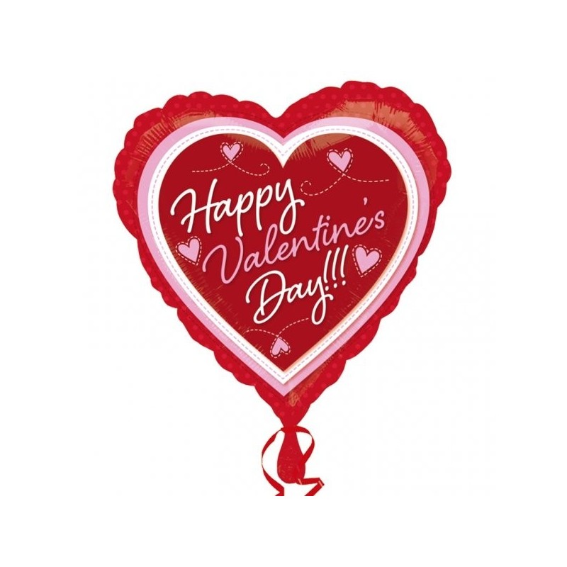 Anagram 18 Inch Foil Balloon - Happy Valentine Pink & Red