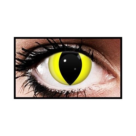 Yellow Cat Crazy Coloured Contact Lenses (90 Days)