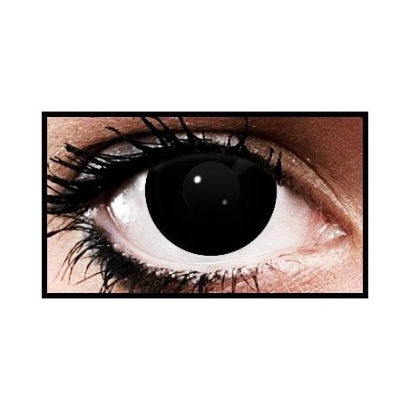 Black Block Halloween Coloured Contact Lenses