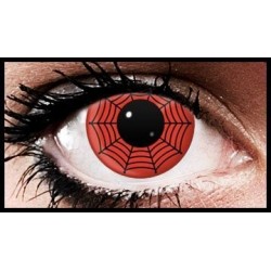Red Spiderweb Crazy Coloured Contact Lenses (90 days)