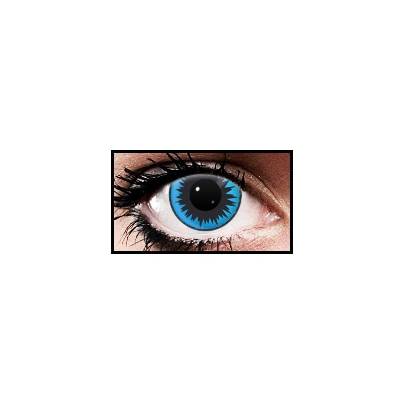 1 Single Blue Starburst Crazy Coloured Contact Lens (90 Days)