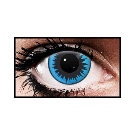 1 Single Blue Starburst Crazy Coloured Contact Lens (90 Days)
