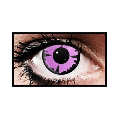 Pink Splat Crazy Coloured Contact Lenses (90 Days)