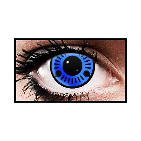 Blue Sasuke Naruto Anime Coloured Contact Lenses (90 Day)