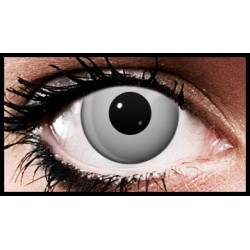 Silver Grey Block Zombie Crazy Coloured Contact Lenses (90 Day)