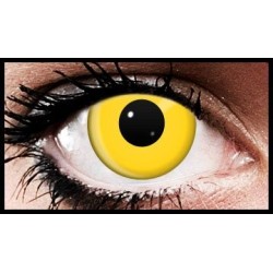 Yellow Block Funky Crazy Coloured Contact Lenses (90 Day)