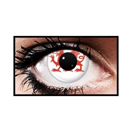 Welsh Dragon Wales Flag Colour Contact Lenses (90 Day)
